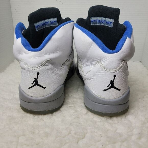 Nike Air Jordan Retro 5 Men's Size 12.5 White Hyper Royal Stealth DD0587 140 - Picture 4 of 12